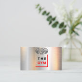 De Gym | imbeciel | Metallic Afsprakenkaartje (Staand voorkant)