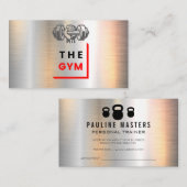 De Gym | imbeciel | Metallic Afsprakenkaartje (Voorkant / Achterkant)