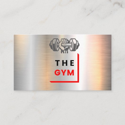 De Gym | imbeciel | Metallic Afsprakenkaartje (Voorkant)