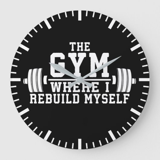De Gym - Rebuild Myself - Workout Inspirerend Grote Klok (Voorkant)