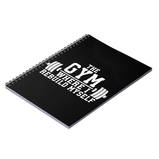 De Gym - Rebuild Myself - Workout Inspirerend Notitieboek (Linkerzijde)