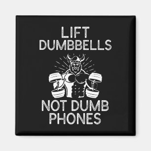 De Gym-regels tillen dumbbells niet domme telefoon Magneet