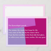 De gynaecoloog bewaakt bedankkaart (Voorkant / Achterkant)