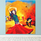 de GYPSY DANCER Stretched Canvas Print (Insitu (Houten vloer))