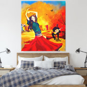 de GYPSY DANCER Stretched Canvas Print (Insitu (Slaapkamer))