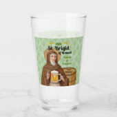 De H. Brigid van Ierland en haar biervat Glas (Voorkant)