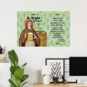 De H. Brigid van Ierland en haar biervat Poster (Thuiskantoor)