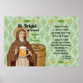 De H. Brigid van Ierland en haar biervat Poster (Voorkant)