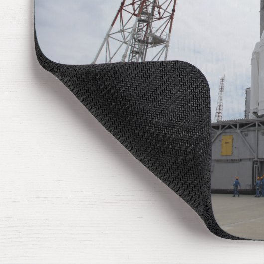 De H-IIB-raket op het lanceerpad Muismat (Hoek)