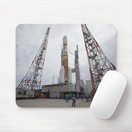 De H-IIB-raket op het lanceerpad Muismat (Met muis)