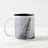 De H-IIB-raket op het lanceerpad Tweekleurige Koffiemok (Links)