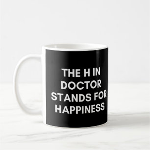 De H in Doctor staat voor Funny Happiness Koffiemok