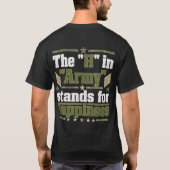De H in Leger T-shirt (Achterkant)