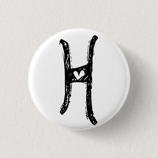 de H-toets Ronde Button 3,2 Cm (Voorkant)