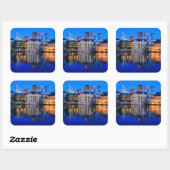 De Haagse skyline bij blue hour sticker (Vel)
