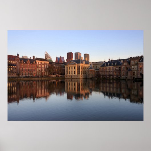 De Haagse skyline in Nederland Poster (Voorkant)