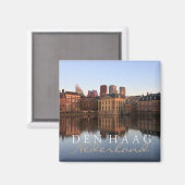 De Haagse skyline in Nederland tekstmagneet Magneet (Voorkant / Achterkant)