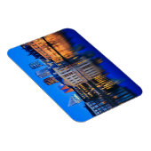 De Haagse skyline op blauw uur rechthoekige magnee Magneet (Rechterzijde)