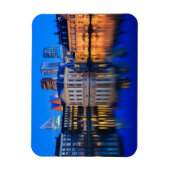 De Haagse skyline op blauw uur rechthoekige magnee Magneet (Verticaal)