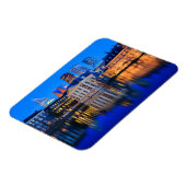 De Haagse skyline op blauw uur rechthoekige magnee Magneet (Linkerzijde)