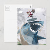 De haai in het park (origineel kunstwerk) briefkaart (Voorkant / Achterkant)