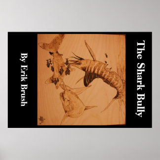 De haai is groot, groot poster