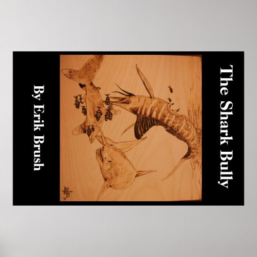 De haai is groot, groot poster (Voorkant)