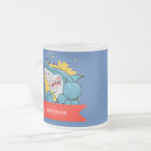DE HAAI  MATGLAS KOFFIEMOK (Voorkant links)