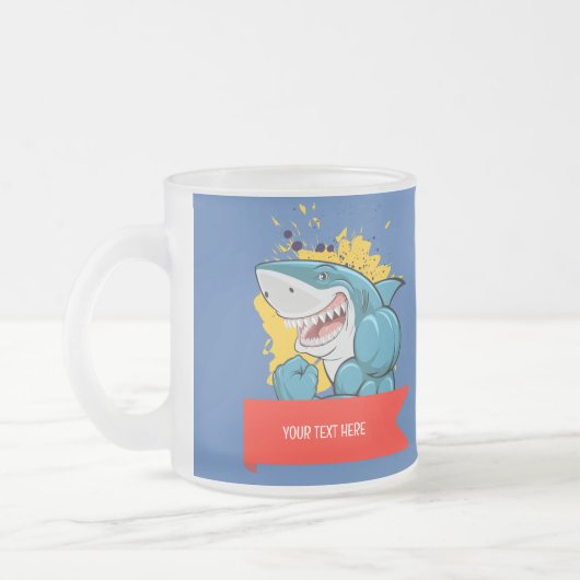 DE HAAI  MATGLAS KOFFIEMOK (Links)