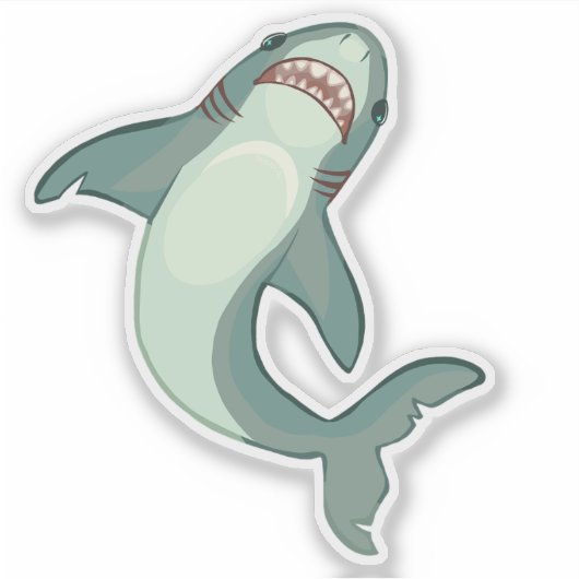 De Haai // Op maat gesneden vinyl sticker (Voorkant)