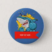 DE HAAI RONDE BUTTON 5,7 CM (Voorkant)