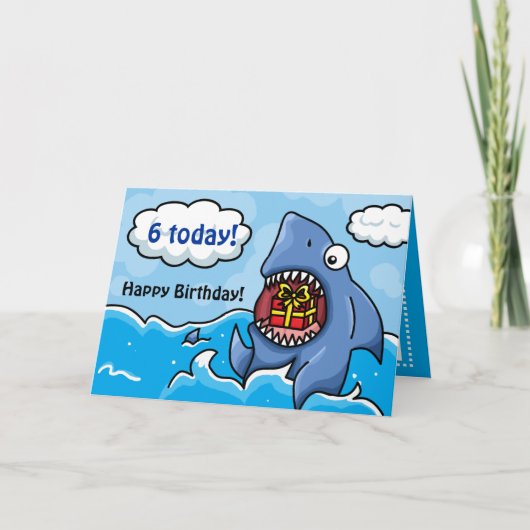 De Haai van de verjaardag Kaart (Voorkant)