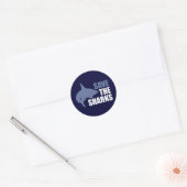 De haaien opslaan, de vinnen opslaan ronde sticker (Envelop)