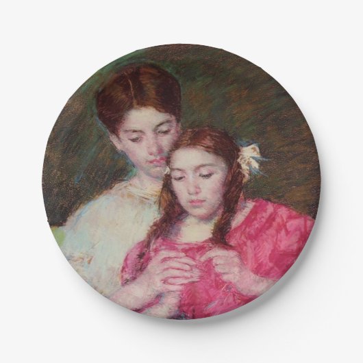 De haakles (twee zussen) papieren bordje (Voorkant)