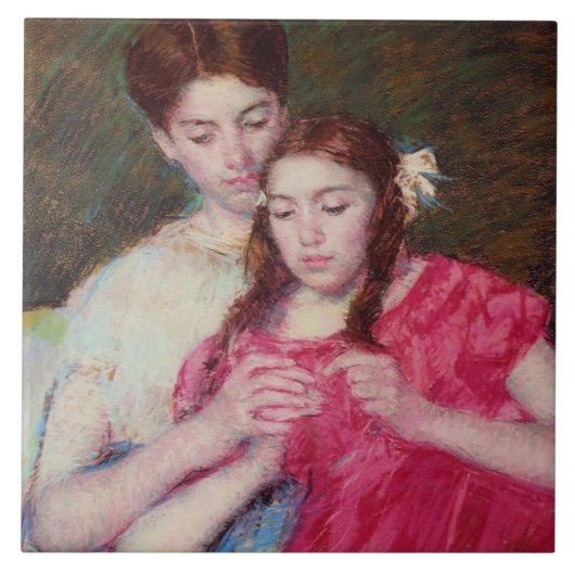 De haakles (twee zussen) tegeltje (Voorkant)