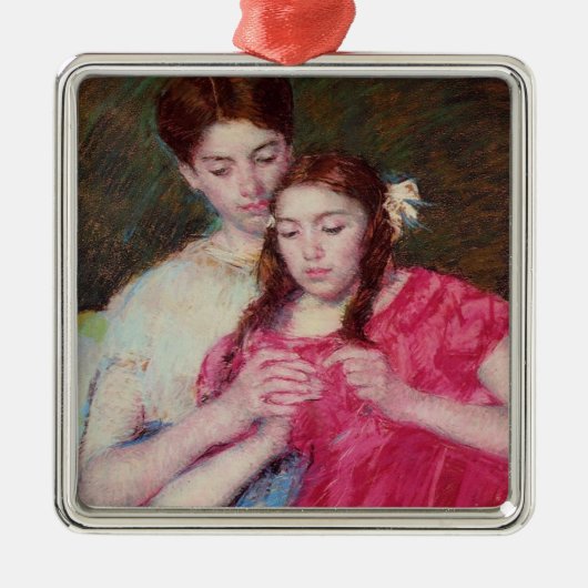 De haakles (Twee zusters) Metalen Ornament (Voorkant)