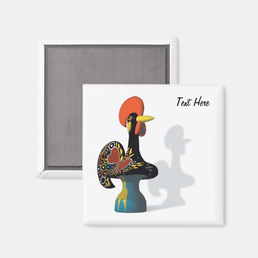 De haan van Barcelos Magnet aanpasbaar (Voorkant / Achterkant)