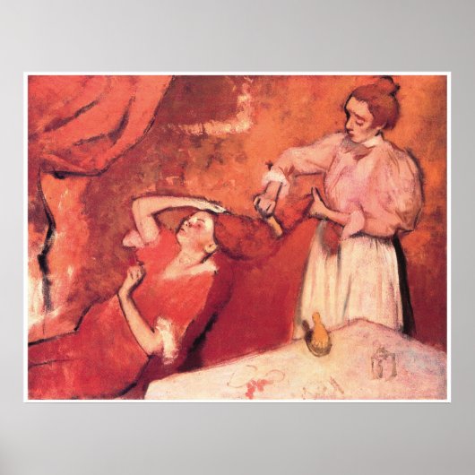 De Haar samenstellen, c. 1892-95, Edgar Degas Poster (Voorkant)