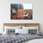 De Haard van het Erfgoed Canvas Afdruk (Insitu (Slaapkamer))