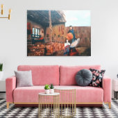 De Haard van het Erfgoed Canvas Afdruk (Insitu (Woonkamer))