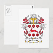 de Haas Family Crest Briefkaart (Voorkant / Achterkant)