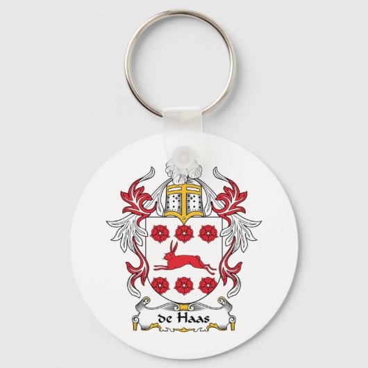 de Haas Family Crest Sleutelhanger (Voorkant)