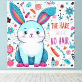 De haas zonder haar canvas afdruk (Insitu (Houten vloer))