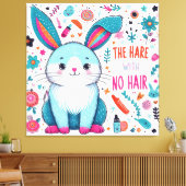 De haas zonder haar canvas afdruk (Insitu (Woonkamer))