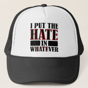De Haat In Whatever Grappige Bal Cap Vrachtwagenho Trucker Pet