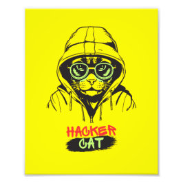 De hacker kat foto afdruk