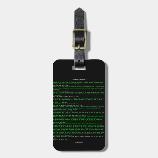 De Hacker's Manifesto Bagagelabel (Voorkant verticaal)