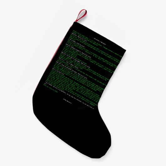 De Hacker's Manifesto Kleine Kerstsok (Voorkant (Hangend))