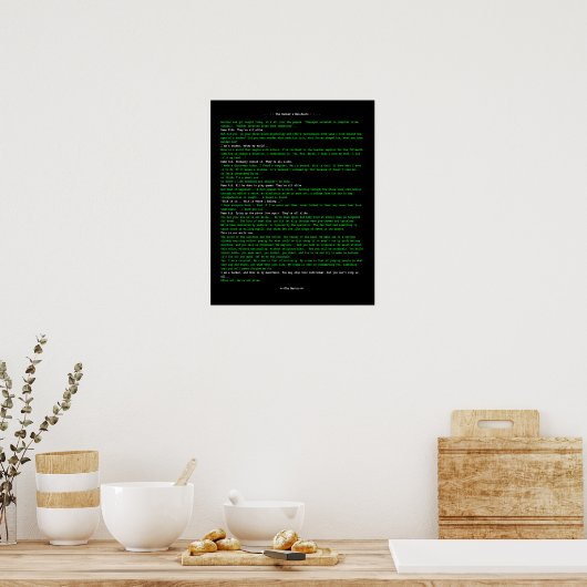 De Hacker's Manifesto Poster (Keuken)