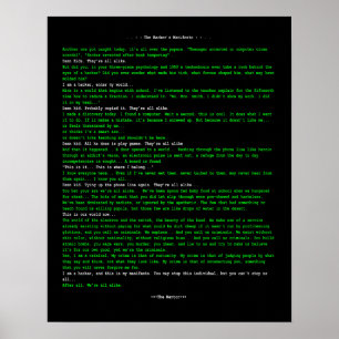 De Hacker's Manifesto Poster